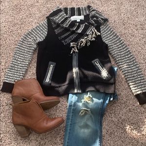 Unique scarf sweater